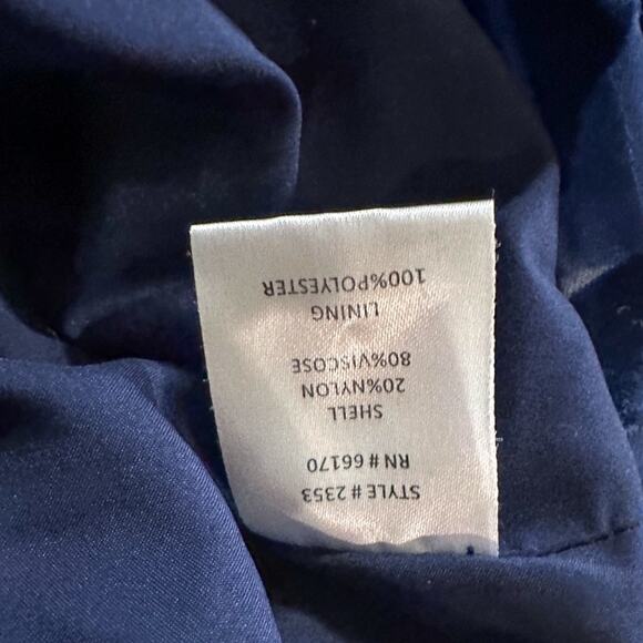 Hutch Claudia Dark Navy Crushed Velvet Wrap Crop Top, EUC, Medium, MSRP $198 - Picture 12 of 12